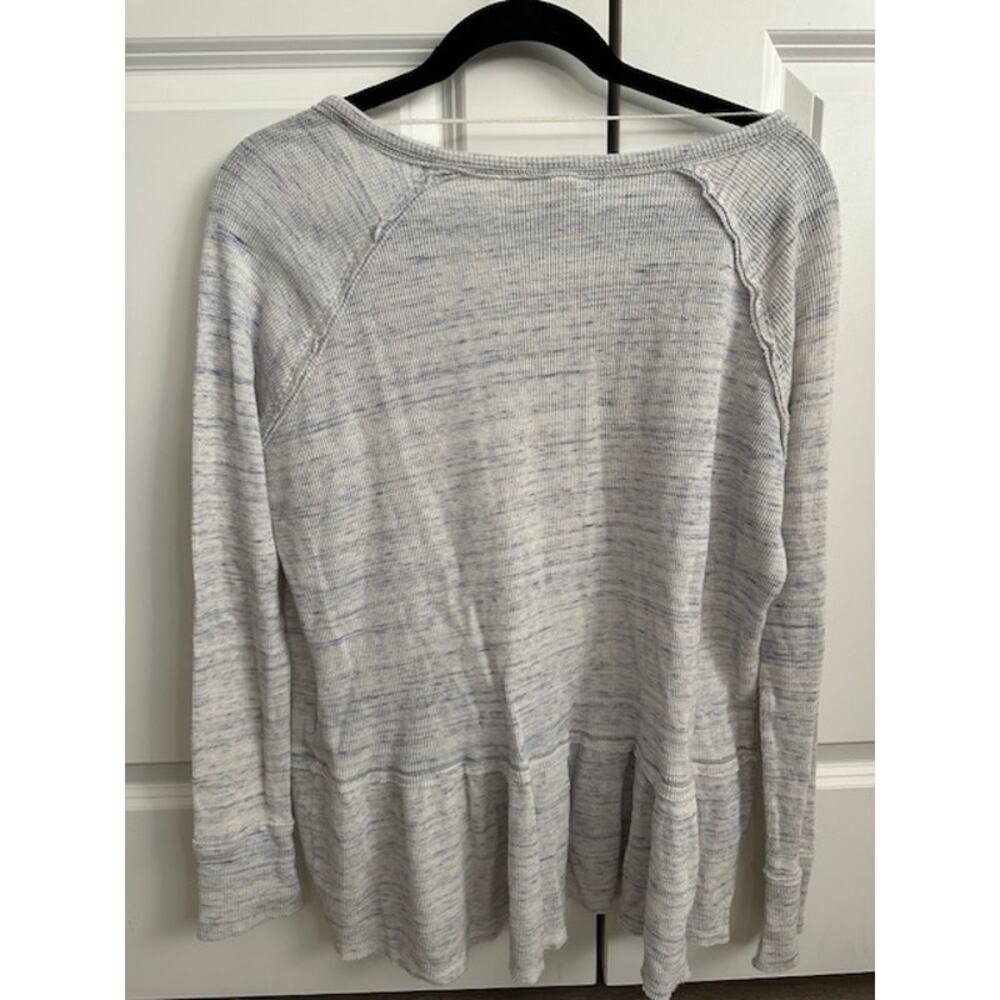 We The Free Coastline Peplum Thermal Henley Size: Medium - Picture 5 of 7